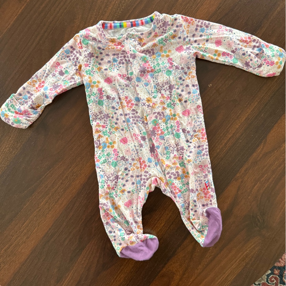 Magnetic Me Pajamas Floral Baby Girl NB